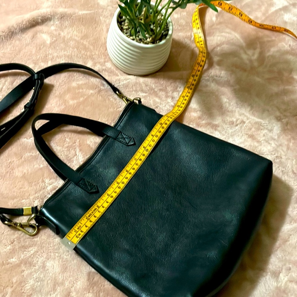 Madewell Transport black leather tote